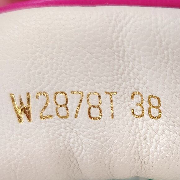 TOM FORD City satin cap toe metallic low top lace up hot pink sneakers Size 38 8 - Picture 11 of 14